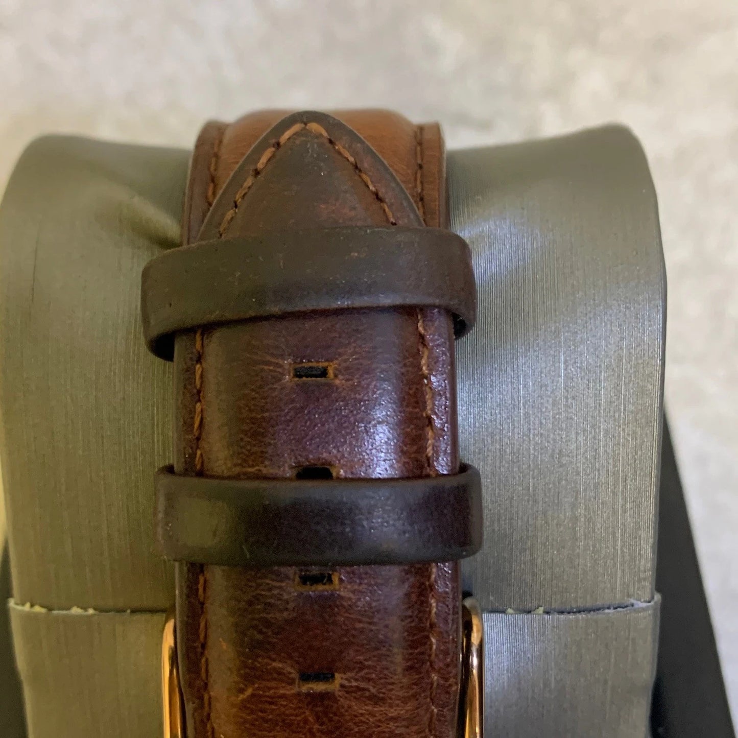 Daniel Wellington Classic Sheffield Yellow Black Leather Strap Mens Watch