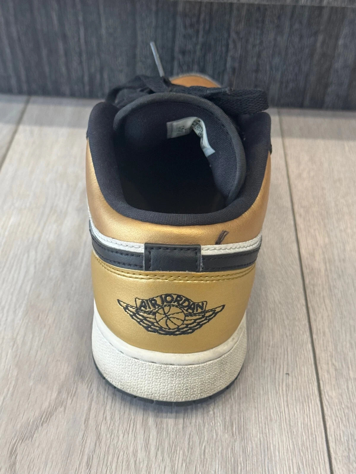 Nike Air Jordan 1 Low 'Gold Toe' Men's Sneakers - Size 7Y