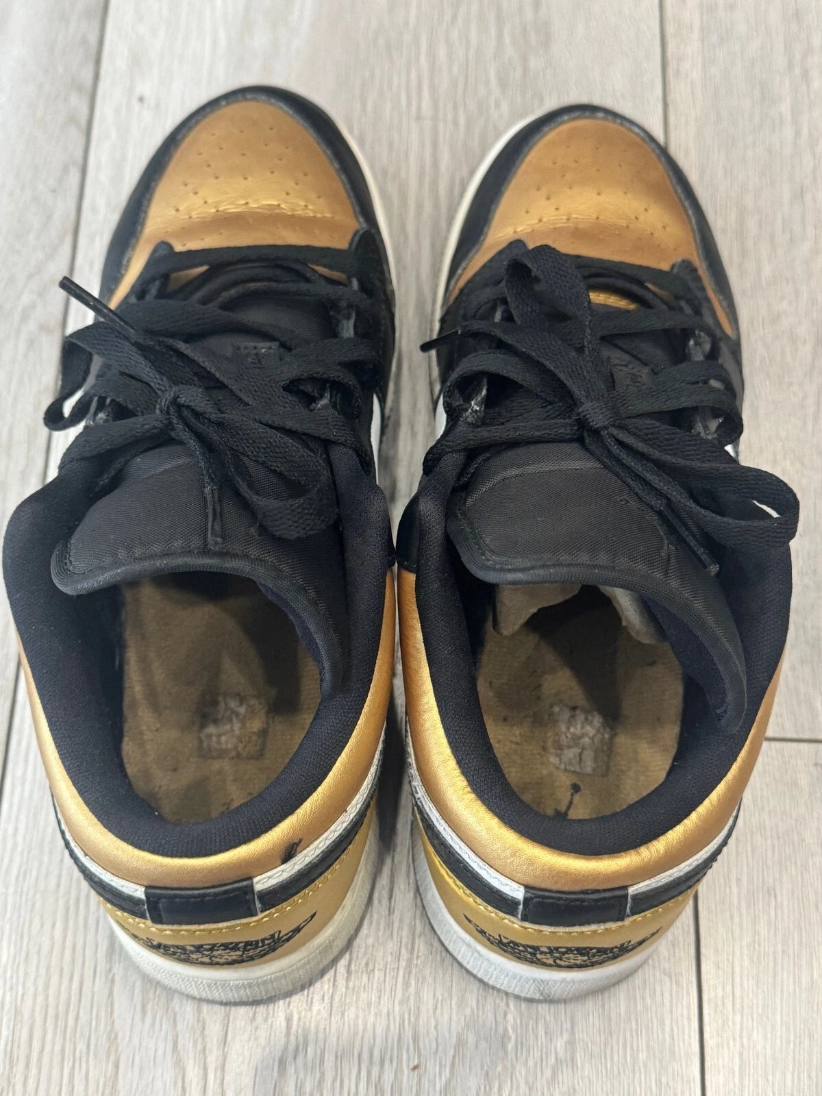 Nike Air Jordan 1 Low 'Gold Toe' Men's Sneakers - Size 7Y